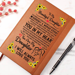 To My Daughter Proud – Leather Journal